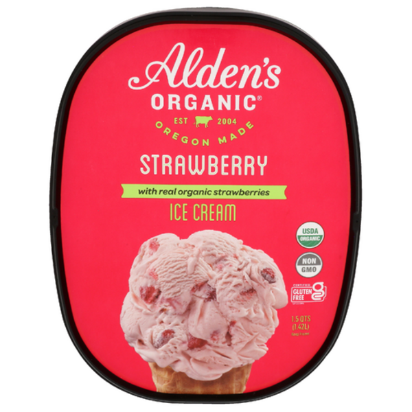 Alden's Organic Strawberry Ice Cream