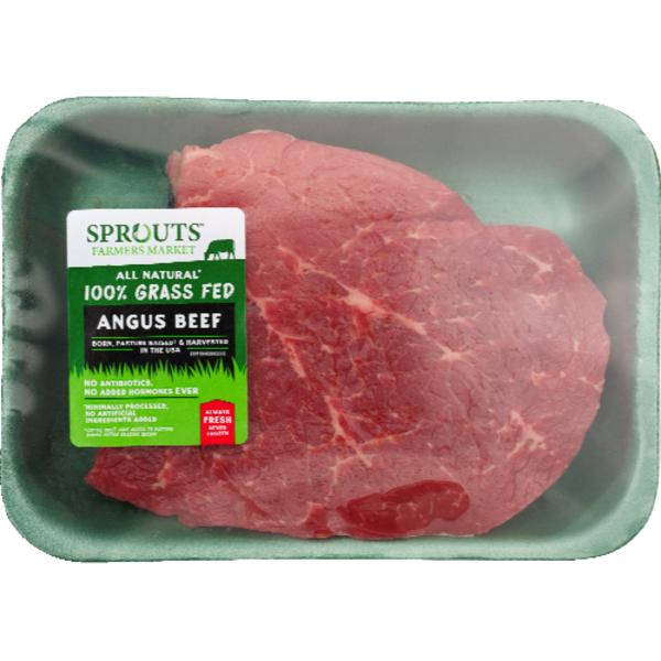Sprouts 100% Angus-Grass Fed Top Round Steak