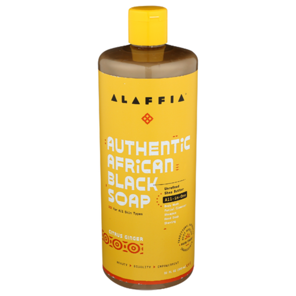 Alaffia Citrus Ginger Authentic African Black Soap