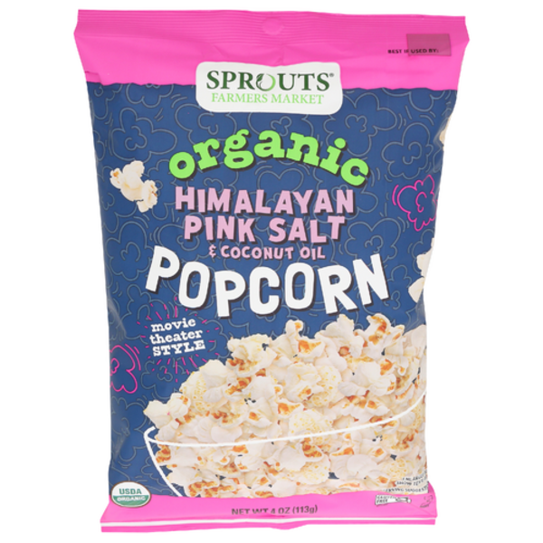 Sprouts Organic Popcorn Himalayan Pink Salt Coconut Popcorn