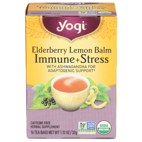 Yogi Tea Elderberry Lemon Balm Immune+Stress Tea