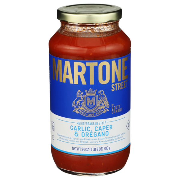 Martone Street Mediterranean Style Garlic, Caper & Oregano Pasta Sauce