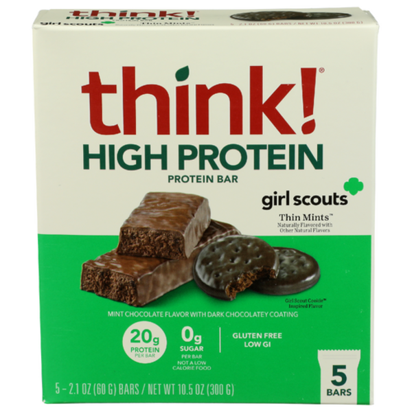 Think Chocolate Mint High Protein Bars 5 Pack