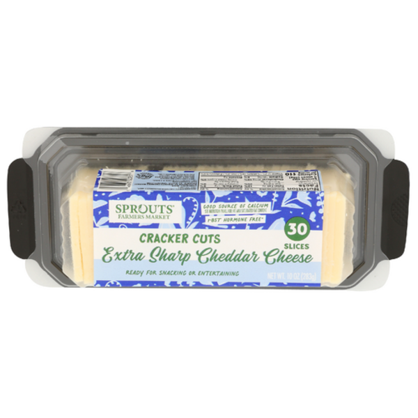 Sprouts Extra Sharp Cheddar Cheese Cracker Cuts 30 Slices