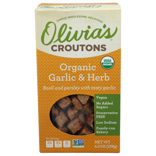 Olivia's Organic Garlic & Herb Croutons