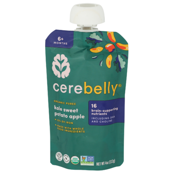 Cerebelly Inc Organic Kale Sweet Potato Apple With Sunflower Seed Butter Baby Food Pouch