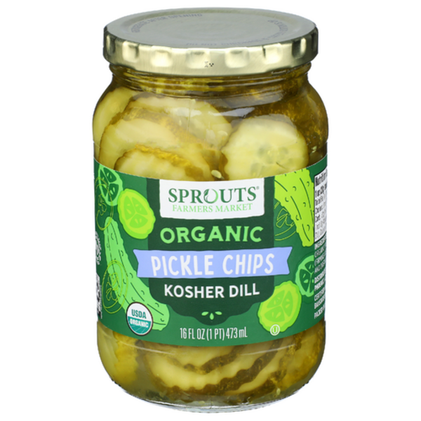 Sprouts Organic Kosher Dill Hamburger Pickle Chips