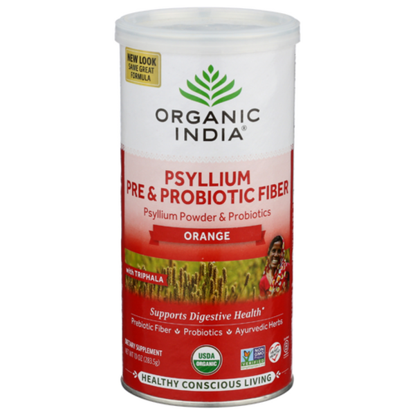 Organic India Psyllium Pre & Probiotic Fiber Orange