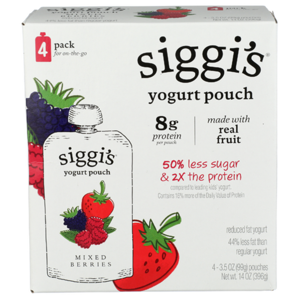 Siggi's Mixed Berries Kids Yogurt Pouches 4 Pack