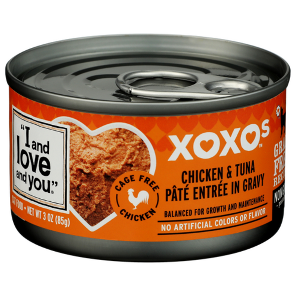 I And Love And You Chicken & Tuna In Gravy XOXOs Pate Cat Food