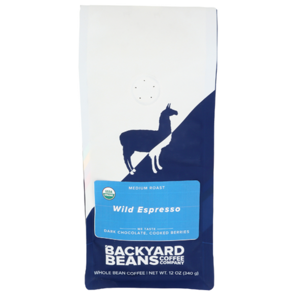 Backyard Beans Coffee Organic Wild Espresso Medium Roast Coffee
