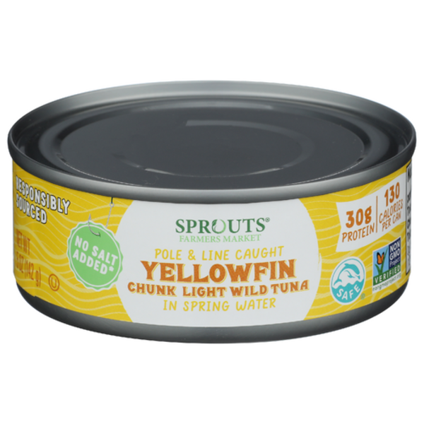 Sprouts No Salt Added Yellowfin Wild Tuna In Spring Water