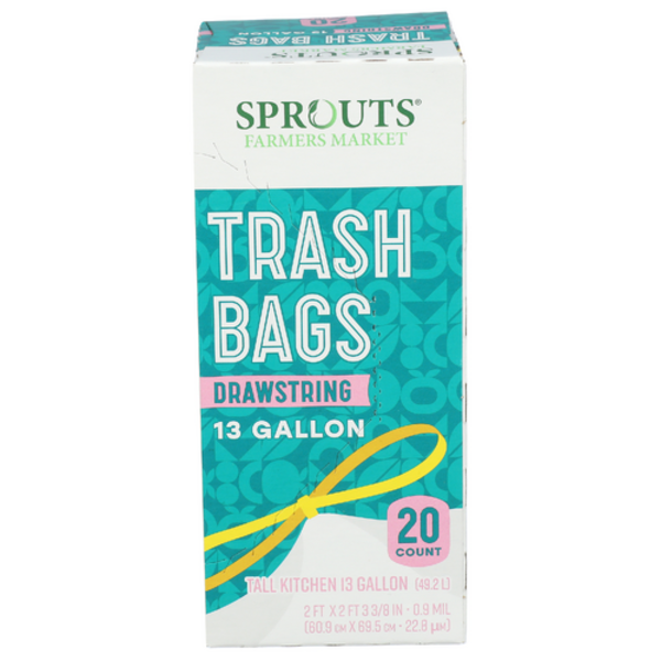 Sprouts 13 Gallon Tall Kitchen Drawstring Bag