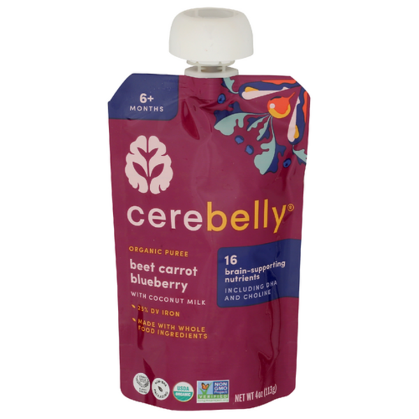 Cerebelly Inc Organic Beet Carrot Blueberry With Coconut Milk Baby Food Pouch