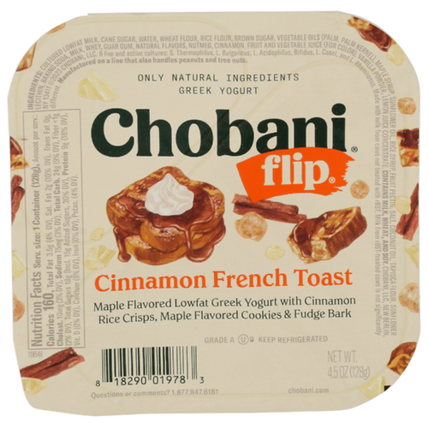 Chobani Cinnamon French Toast Flip Greek Yogurt