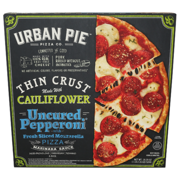 Urban Pie Pizza Co. Uncured Pepperoni Thin Crust Made With Cauliflower Pizza