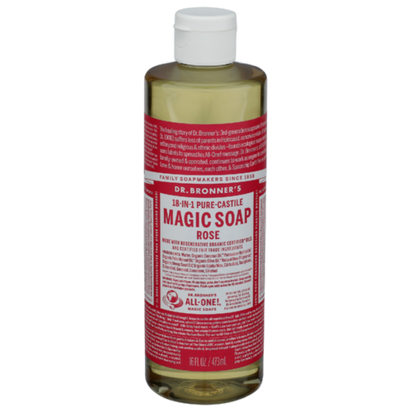 Dr. Bronner's Rose Pure Castile Liquid Soap