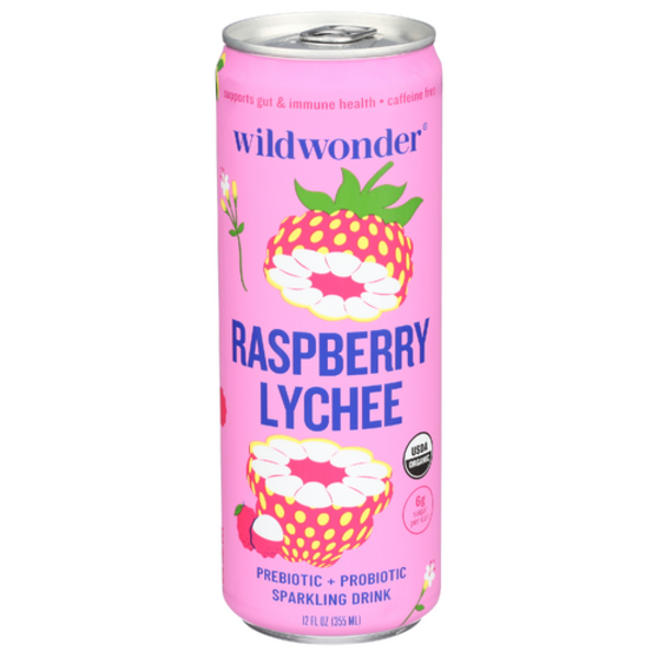 Wild Wonder Raspberry Lychee Prebiotic + Probiotic Drink