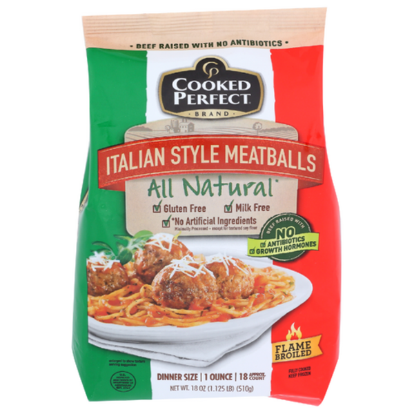 Cooked Perfect All Natural Italian Style Meatballs