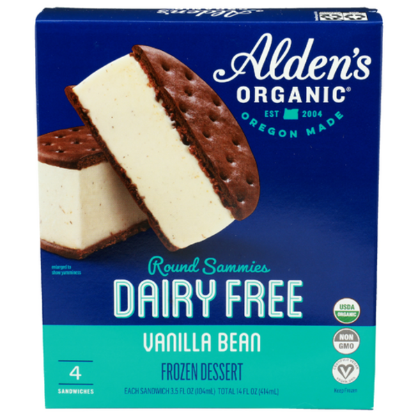 Alden's Organic Vanilla Bean Dairy Free Ice Cream Sandwiches