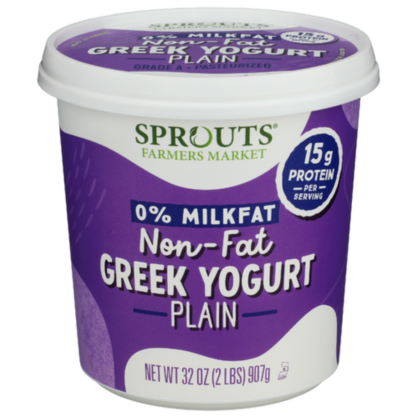 Sprouts Plain Non-Fat 0% Greek Yogurt