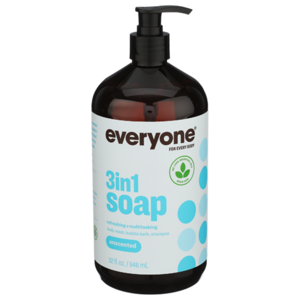 Everyone Unscented 3-In-1 Soap