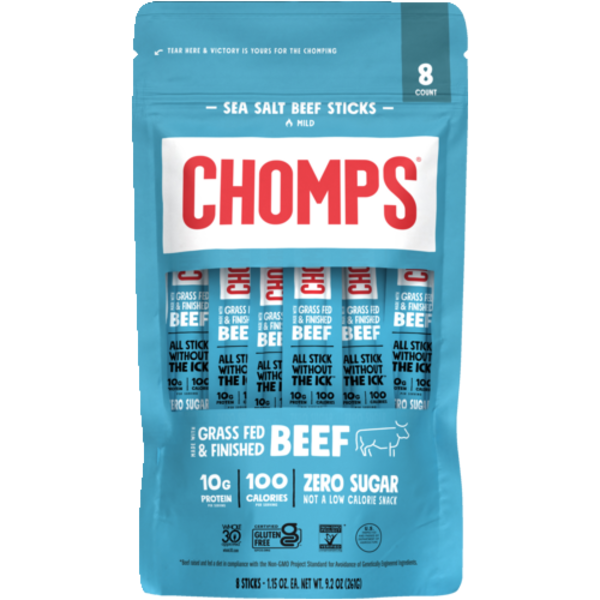 Chomps Sea Salt Beef Stick 8 Pack