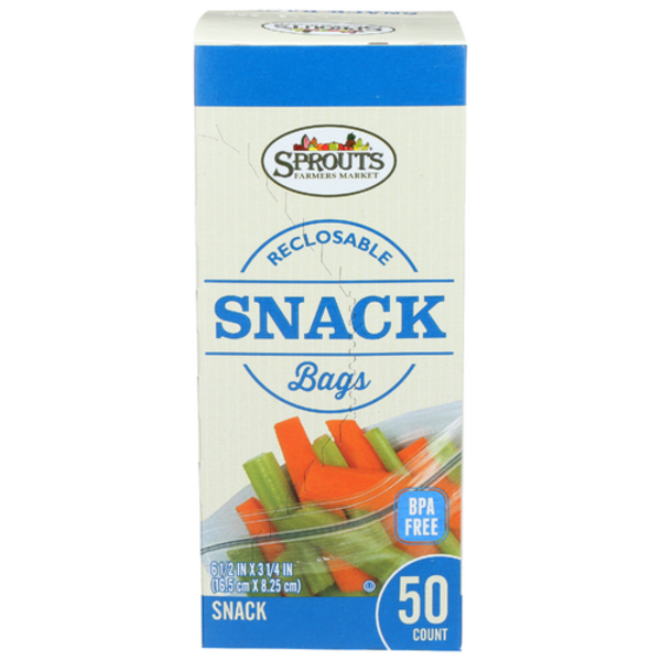 Sprouts 50 count Reclosable Snack Bags