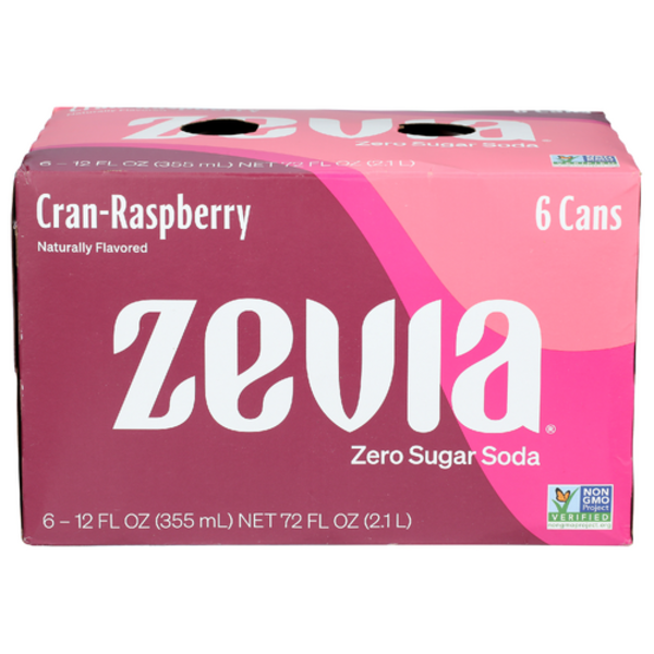Zevia Cran Raspberry Soda 6 Pack