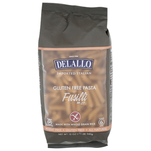 Delallo Whole Grain Rice Fusilli Pasta