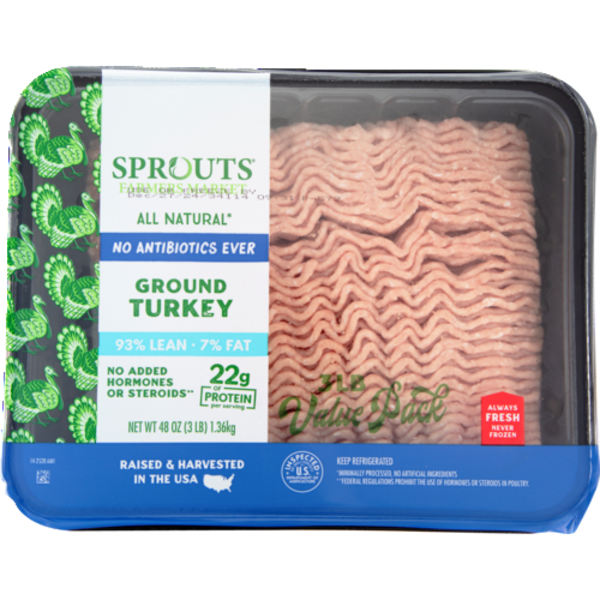 Sprouts All-Natural 93% Lean Fresh Ground Turkey Value Pack