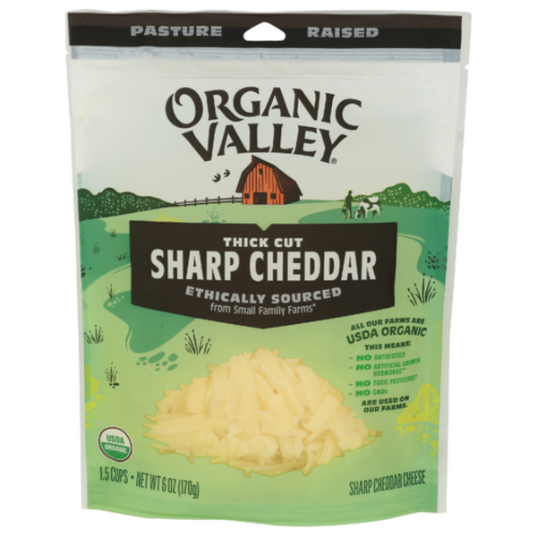 Organic Valley Organic Shredded Sharp Cheddar Cheese