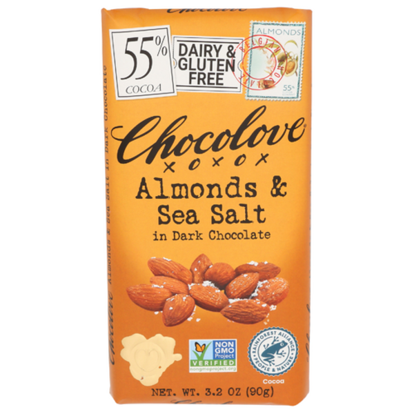 Chocolove Almonds & Sea Salt In Dark Chocolate Bar