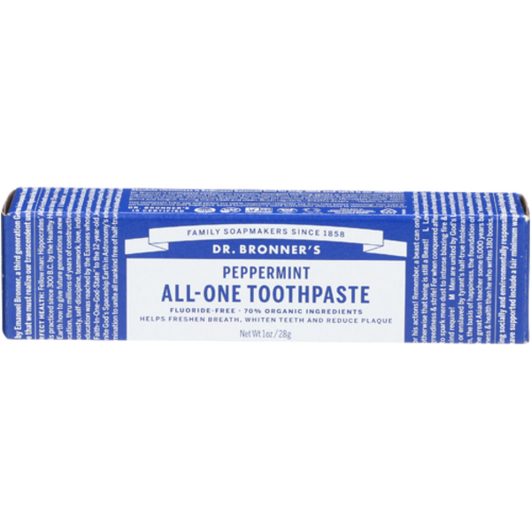 Dr. Bronner's Peppermint All-One Travel Toothpaste