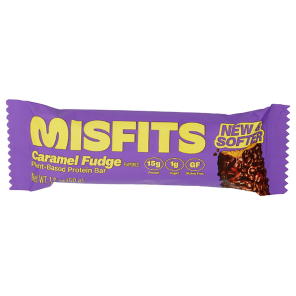 Misfits Caramel Fudge Plant Based Protein Bar