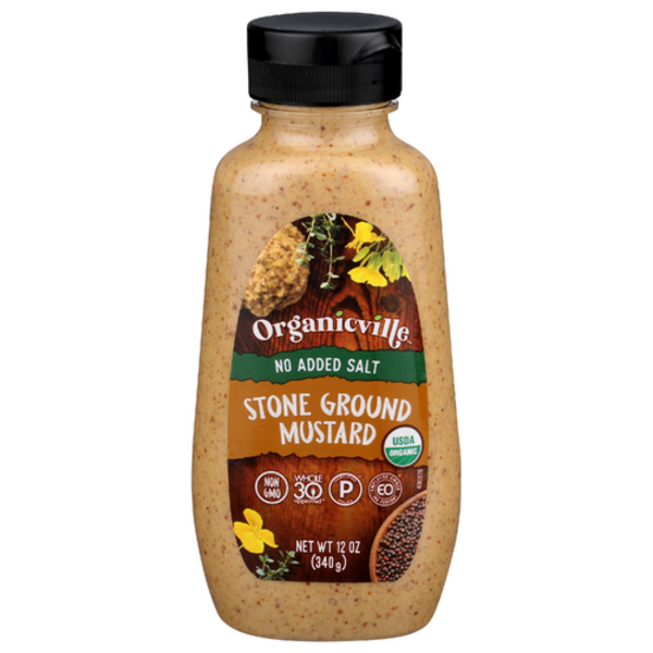 Organicville Organic No Salt Added Stone Ground Mustard