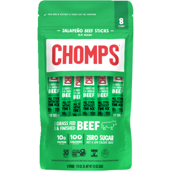 Chomps Jalapeno Beef Stick 8 Pack