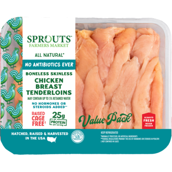 Sprouts Value Pack Chicken Breast Tenderloins No Antibiotics Ever