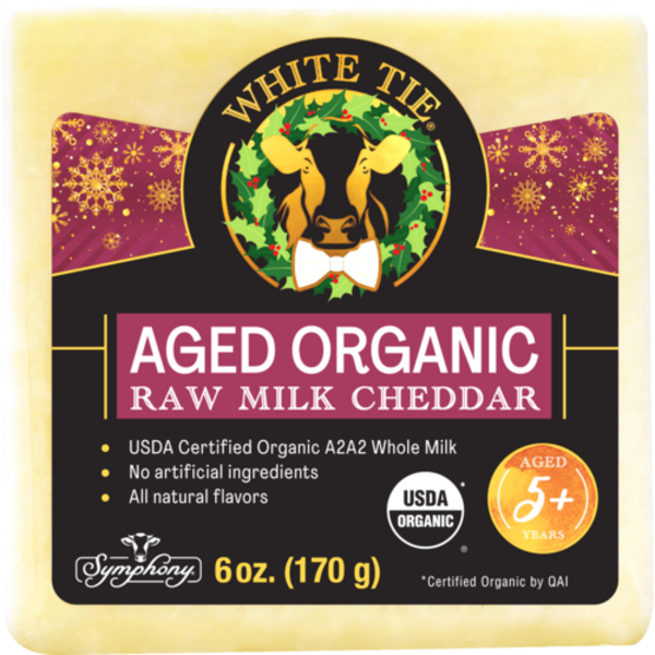 Symphony White Tie Organic Aged Raw Milk Cheddar Cheese
