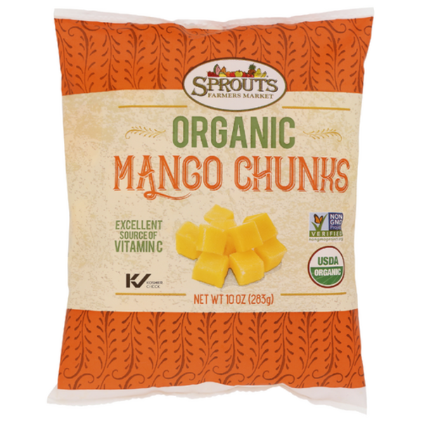 Sprouts Frozen Organic Mango Chunks