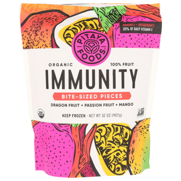 Pitaya Plus Organic Immunity Dragon Fruit + Passion Fruit + Mango Bite-Sized Pieces