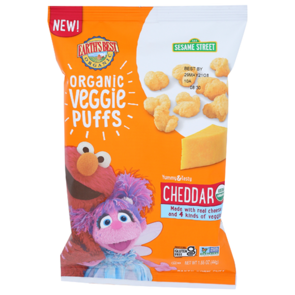 Earth's Best Organic Cheddar Sesame Street Veggie Puffs