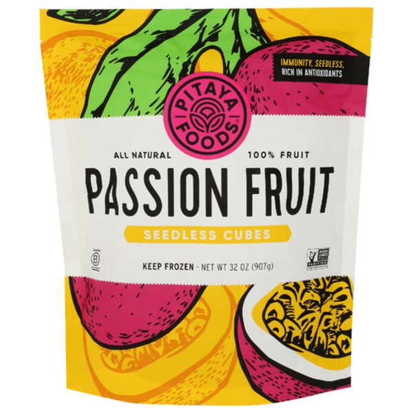 Pitaya Plus Frozen Passion Fruit Seedless Cubes