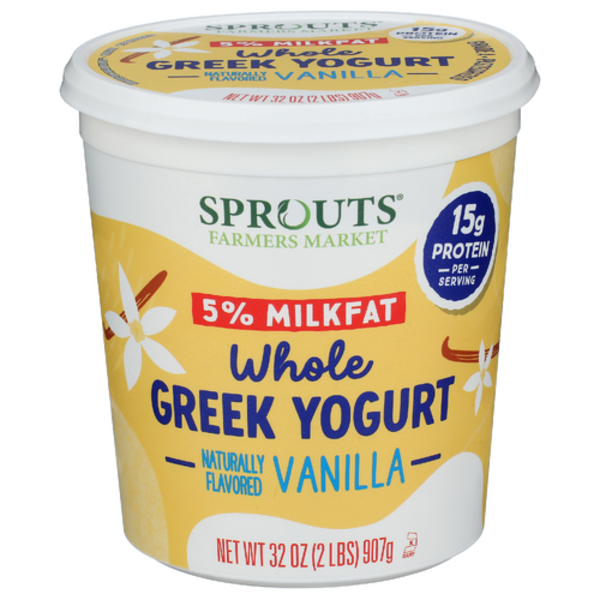 Sprouts Vanilla Whole 5% Greek Yogurt