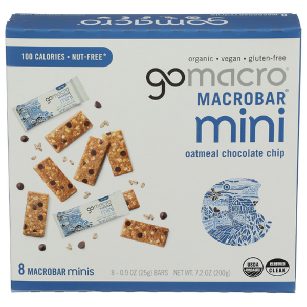 Gomacro Oatmeal Chocolate Chip Go Macro Mini Bars 8 Pack
