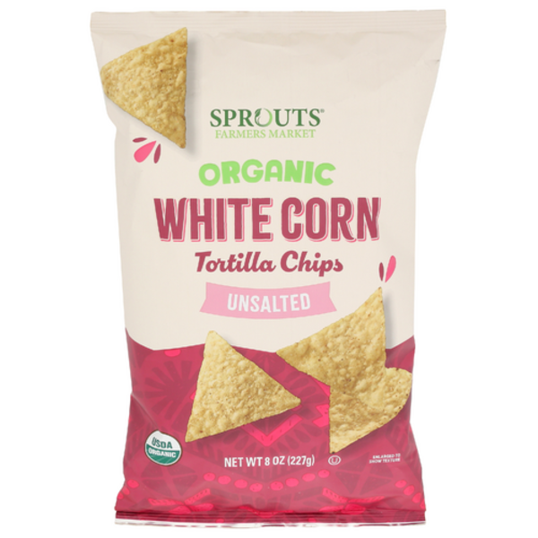 Sprouts Organic Unsalted White Corn Chips