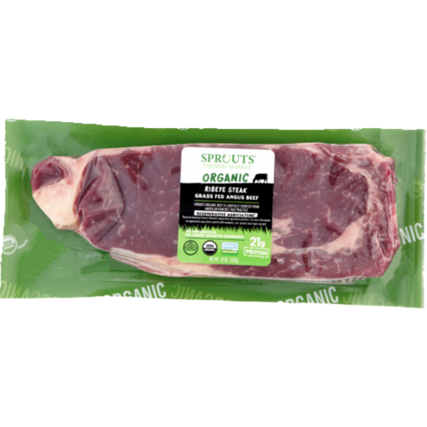 Sprouts Organic Grass-Fed Beef Ribeye Steak