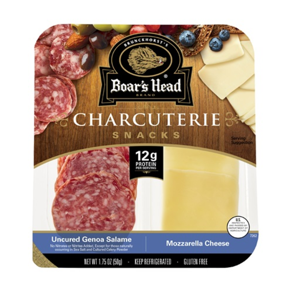 Boar's Head Brand Uncured Genoa Salame Mozzarella Cheese Charcuterie Snacks