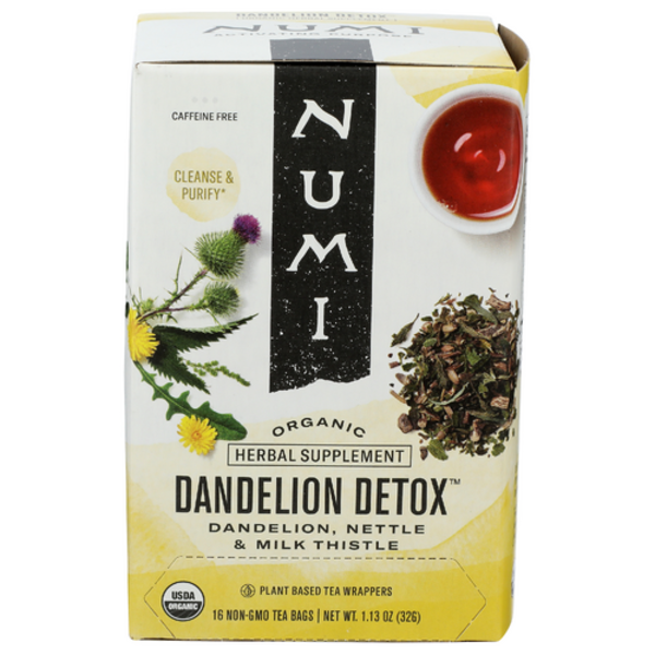 Numi Organic Dandelion Detox Herbal Tea With Dandelion Nettle And Milk Thistle