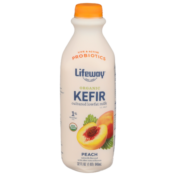 Lifeway Organic Peach Lowfat Kefir